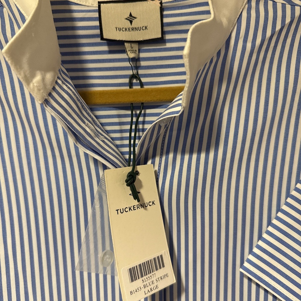 TUCKERNUCK Blue Stripe Sofia Shirt - Picture 6 of 7